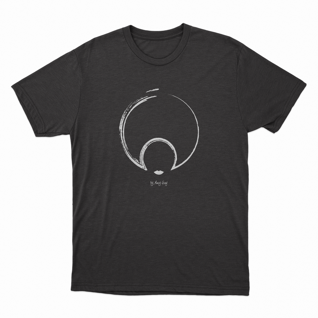 MAcy Gray Line Brush Stroke Logo Printed Tee shirt 